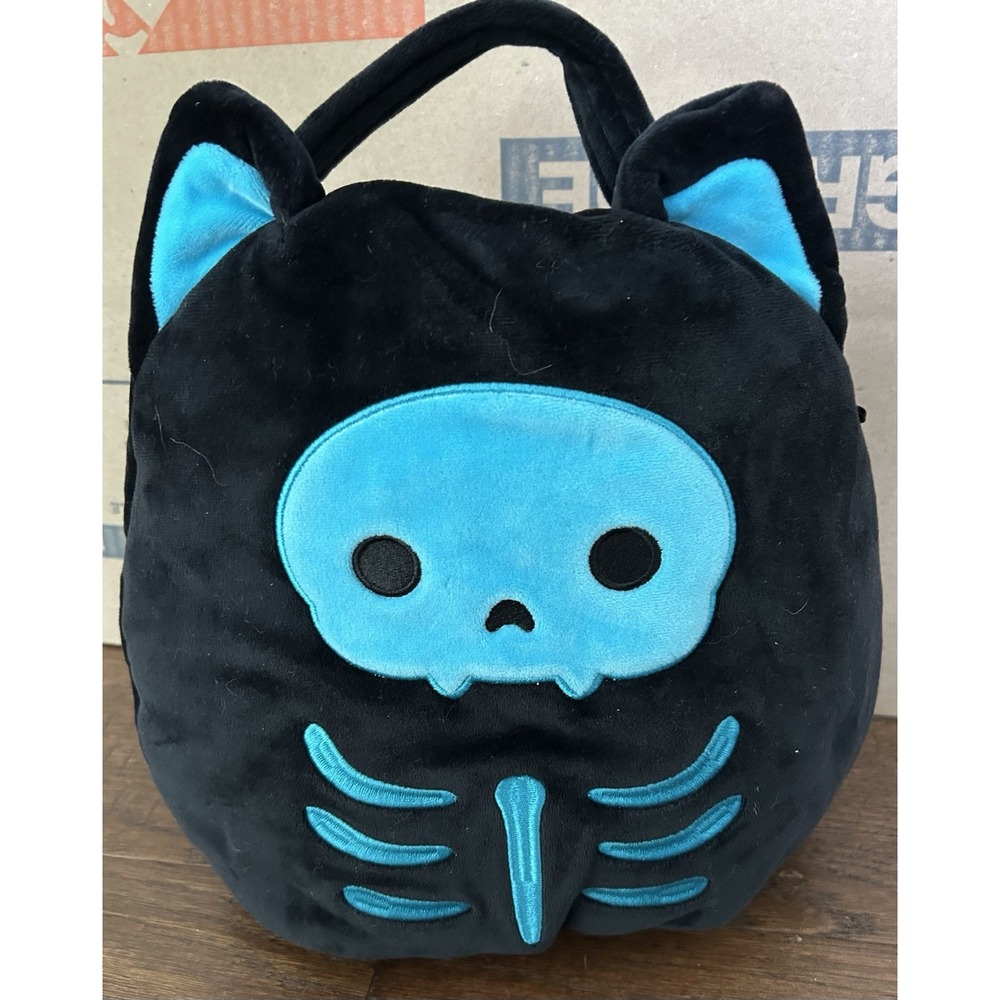 Squishmallow~  12"‎ Plush Blue Skeleton trick or treat bag ~ Halloween ~2020